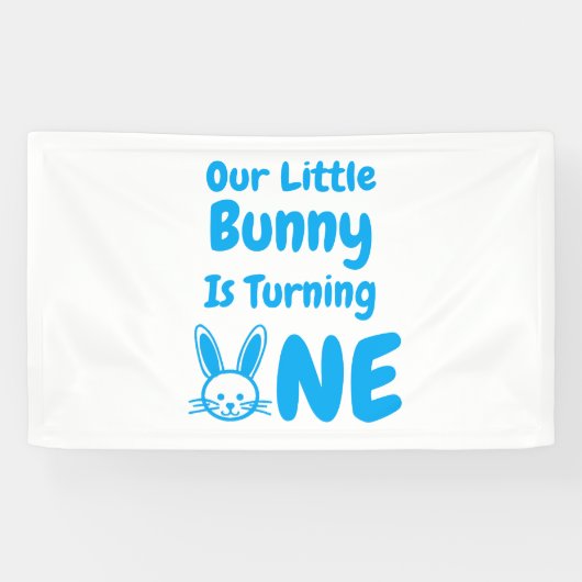 Little Bunny First Birthday Spandoek (Horizontaal)