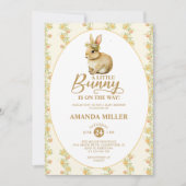 Little Bunny  Floral Boho Baby shower Kaart (Voorkant)