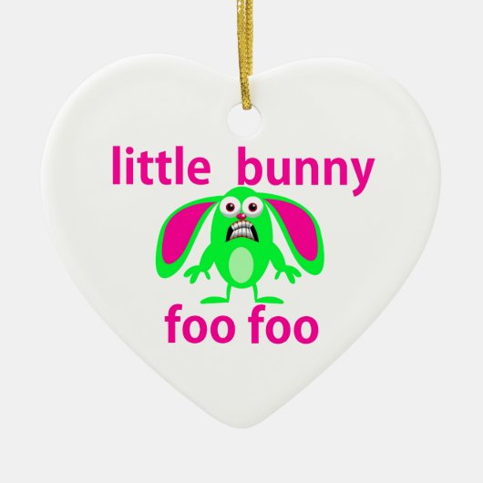 LITTLE BUNNY FOO FOO KERAMISCH ORNAMENT (Voorkant)