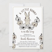 Little Bunny Gender Neutral Baby shower Kaart (Voorkant)