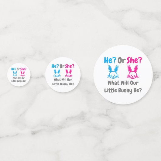Little Bunny Gender onthulling Confetti (Voorkanten)