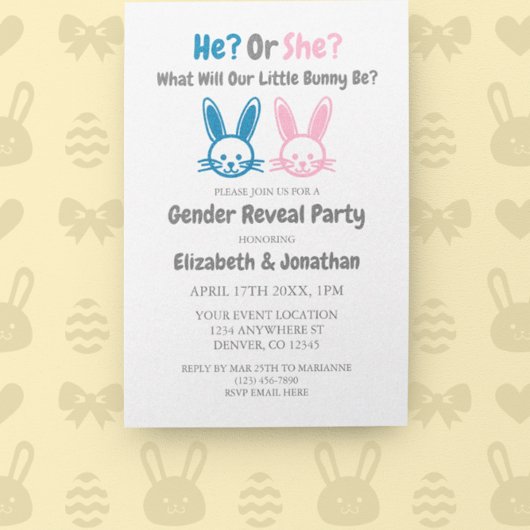 Little Bunny Gender onthulling Kaart