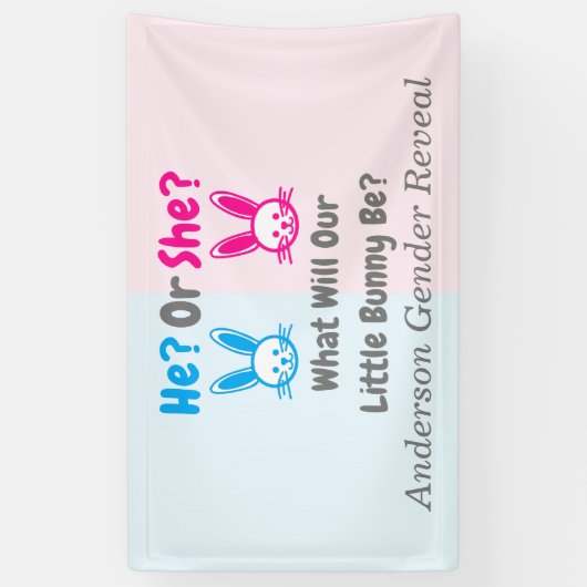 Little Bunny Gender onthulling Spandoek (Verticaal)