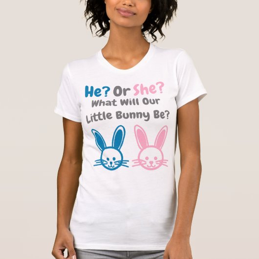 Little Bunny Gender onthulling T-shirt (Voorkant)