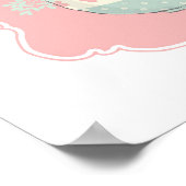 Little Bunny in een Teacup Pink Nursery Art Poster (Hoek)