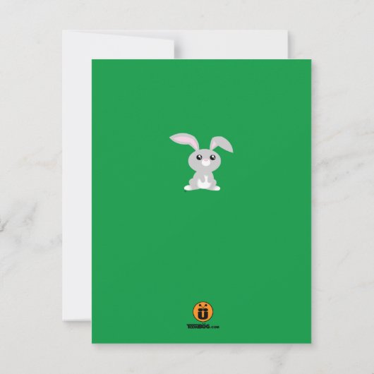 Little Bunny in the Bossen Birthday Invitation Kaart (Achterkant)