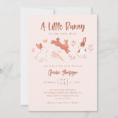 Little Bunny Meisje Baby shower Kaart (Voorkant)