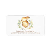 Little Bunny Neutral Baby shower adreslabel Etiket (Voorkant)