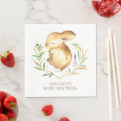 Little Bunny Neutral Baby shower Paper Napkins Servet (Insitu)