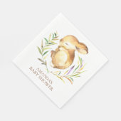 Little Bunny Neutral Baby shower Paper Napkins Servet (Hoek)