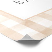 Little Bunny Neutral Baby shower Welkomstbord Poster (Hoek)