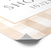 Little Bunny Neutral Baby shower Welkomstbord Poster (Hoek)