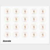 Little Bunny Pastel Floral Bedankt Ronde Sticker (Vel)