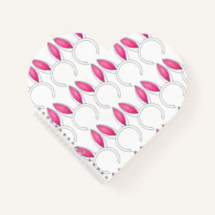 Little Bunny Personalized New Baby Shower Pink Ear Notitieboek