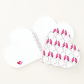 Little Bunny Personalized New Baby Shower Pink Ear Notitieboek (Binnen)