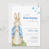 Little Bunny Peter Rabbit Baby shower Invitation Kaart (Voorkant)
