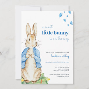 Little Bunny Peter Rabbit Baby shower Invitation Kaart
