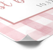 Little Bunny Pink 1st Birthday Welcome Sign Poster (Hoek)