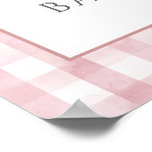 Little Bunny Pink Baby shower Welkomstbord Poster (Hoek)