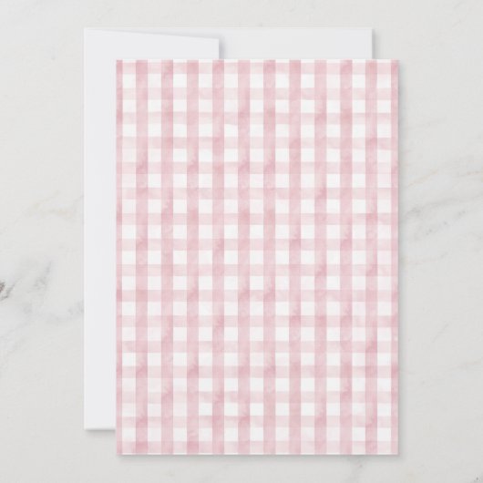 Little Bunny Pink Balloons Girl Baby shower Kaart (Achterkant)