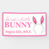 Little Bunny Pink Rabbit Ears New Baby Shower Spandoek (Horizontaal)