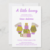 Little Bunny Presents Birthday Baby Shower Kaart (Voorkant)
