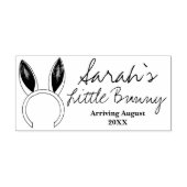 Little Bunny Rabbit Ears Personalized Baby shower Rubberstempel (Afrduk)