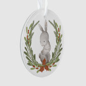 Little Bunny Rabbit Wreath Grandchild Ornament (voorkant)