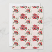 Little Bunny Red Anemone drive-by Vrijgezellenfees Kaart (Achterkant)