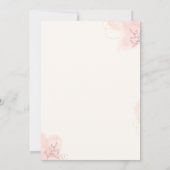 Little Bunny Schattige Floral Easter Baby shower Kaart (Achterkant)