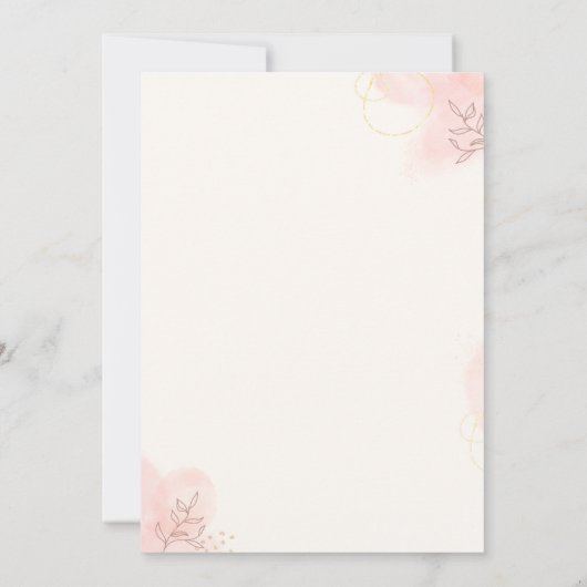 Little Bunny Schattige Floral Easter Baby shower Kaart (Achterkant)