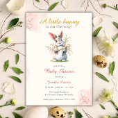 Little Bunny Schattige Floral Easter Baby shower Kaart
