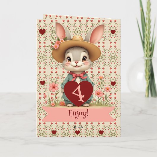 Little Bunny speciale verjaardag Kaart (Achterkant)