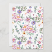 Little Bunny Spring Birthday Kaart (Achterkant)