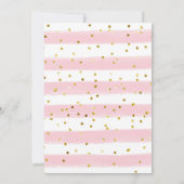 Little Bunny Spring Floral Birthday Invitation Kaart (Achterkant)