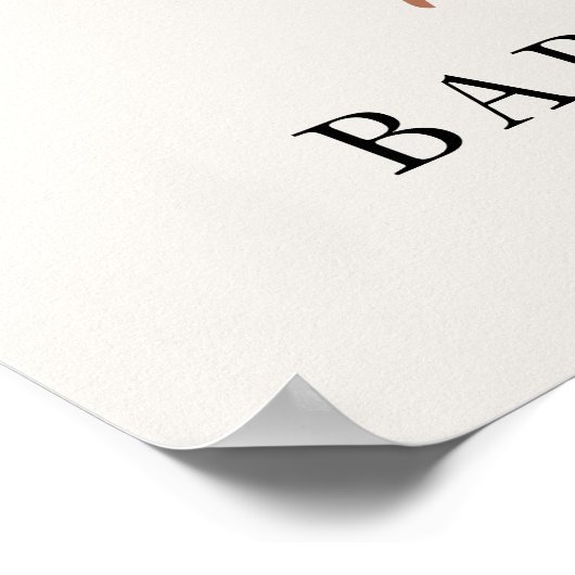 Little Bunny Welcome Baby shower Poster (Hoek)