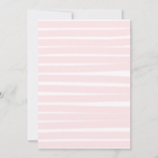 Little Bunny Wildflower krans Baby Meisje Douche Kaart (Achterkant)