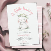 Little Bunny Wildflower krans Baby Meisje Douche Kaart