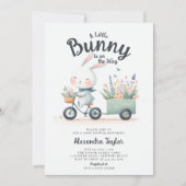 Little Bunny Wildflower Wagon Schattige Baby Boy S Kaart (Voorkant)