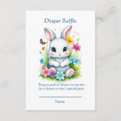 Little Bunny Wildflowers Paas Luier Raffle Informatiekaartje (Voorkant)