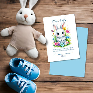 Little Bunny Wildflowers Paas Luier Raffle Informatiekaartje