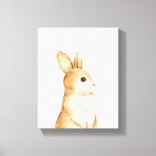 Little Bunny Woodland kwekerij decor Canvas Afdruk (Voorkant)