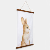 Little Bunny Woodland kwekerij decor Hangend Wandkleed (Gebogen)