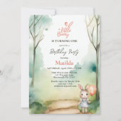 Little Bunny wordt een Waterverf Kaart (Voorkant)