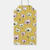 Little Bunny Yellow Flower Baby shower Cadeaulabel (Achterkant)