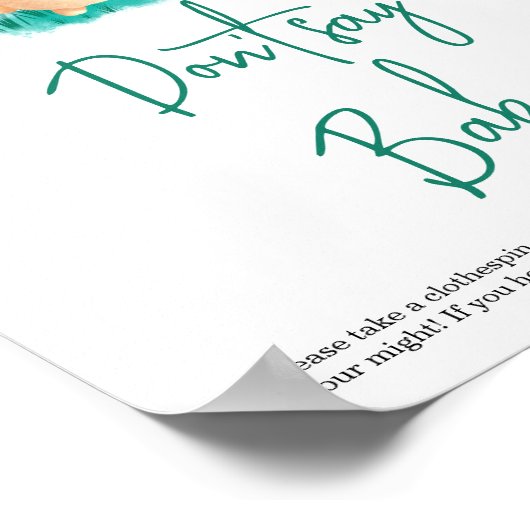 Little Bunny - zeg niet baby Poster (Hoek)