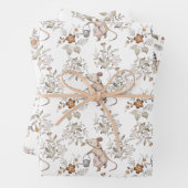 Little Busy Brown Mice Baby Inpakpapier Vel (In situ)