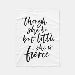 Little but Fierce William Shakespeare Fleece Deken