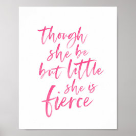 Little but Fierce William Shakespeare Poster