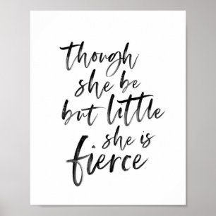 Little but Fierce William Shakespeare Poster